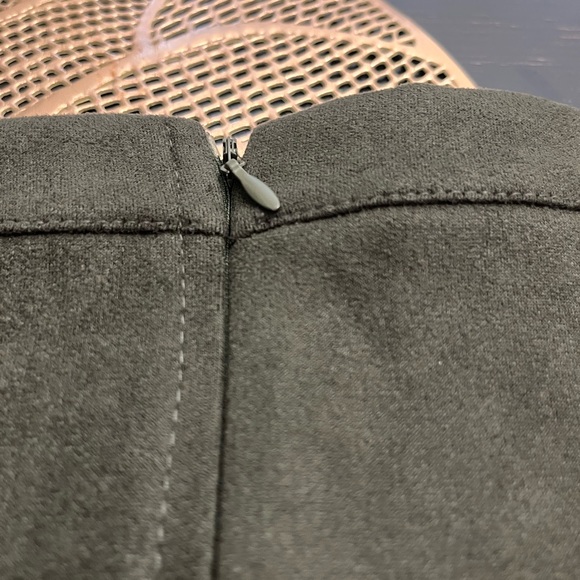 Naggoo High Waist Mini Skirt Army Green Faux Suede - Picture 9 of 9